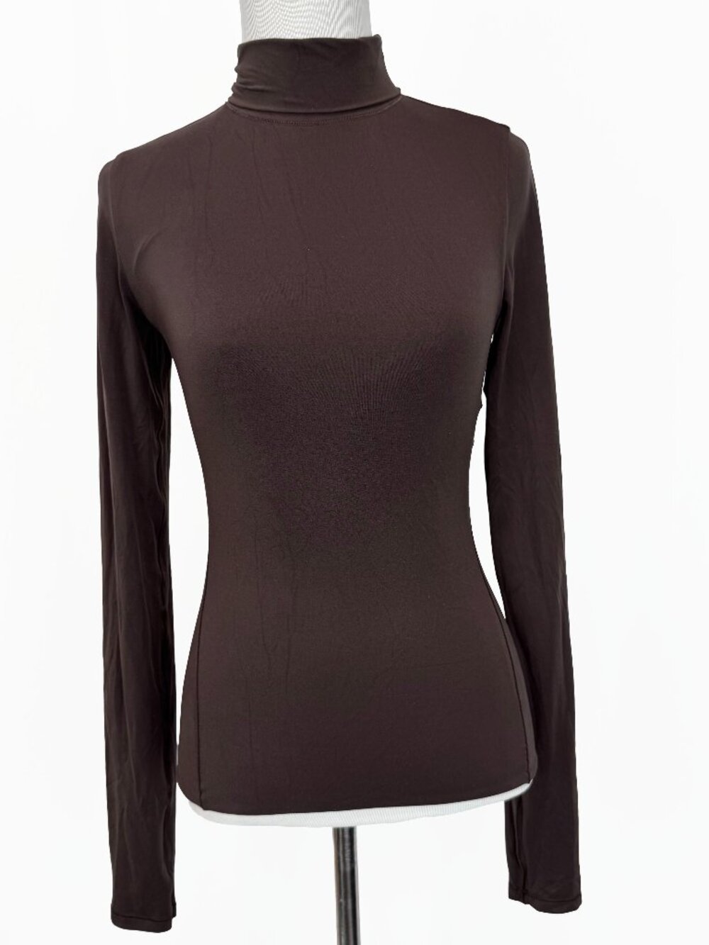 Lululemon Turtleneck Long Sleeve Shirt Brown Size S Small Solid Activewear Top
